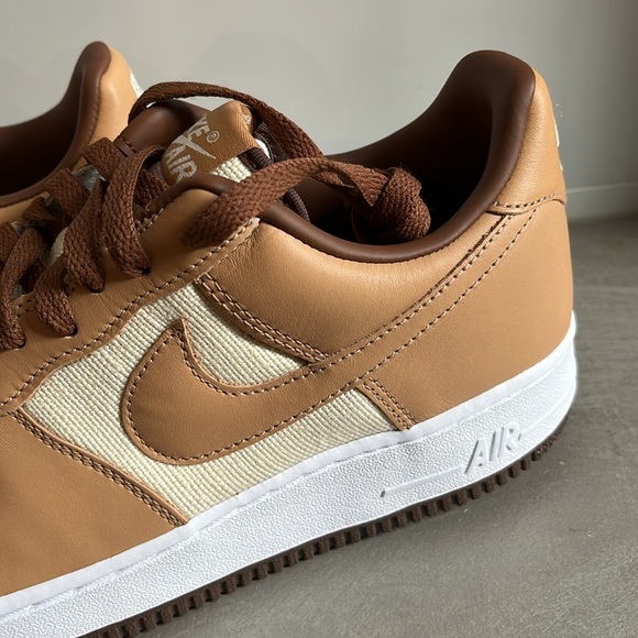 Nike Air Force 1 QS Natural, Underbrush and Acorn Sneakers - Picture 9 of 12